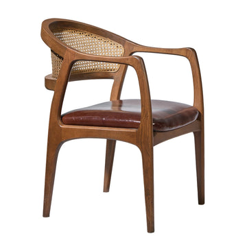 Nera Ahşap Kollu Rattan Sandalye
