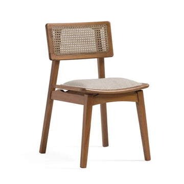 Pisa Ahşap Rattan Sandalye